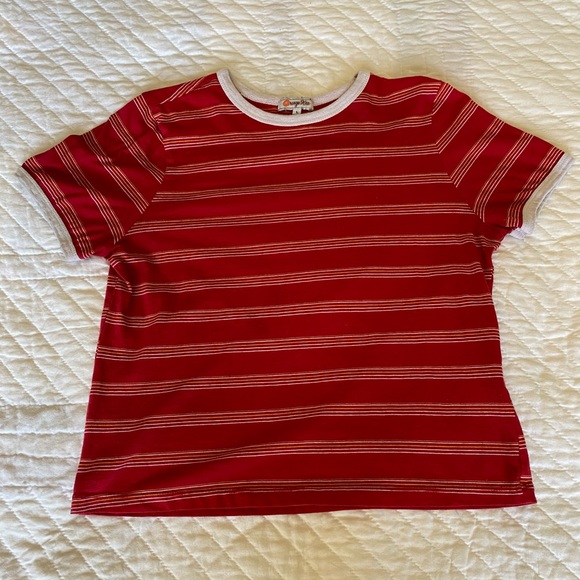 Red Striped Ringer Tee - Picture 2 of 4